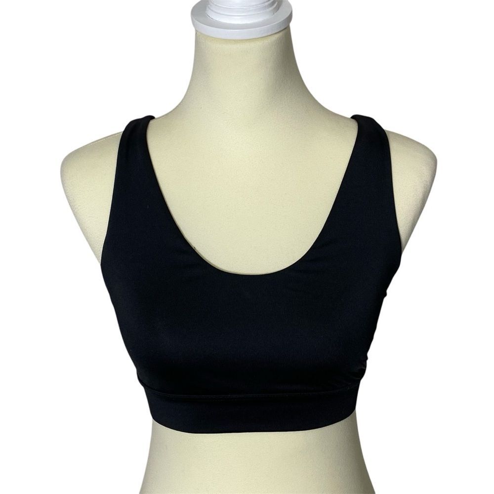 JoyLab Black Sports Bra W/Contrasting White Back Strap Women's Size XS